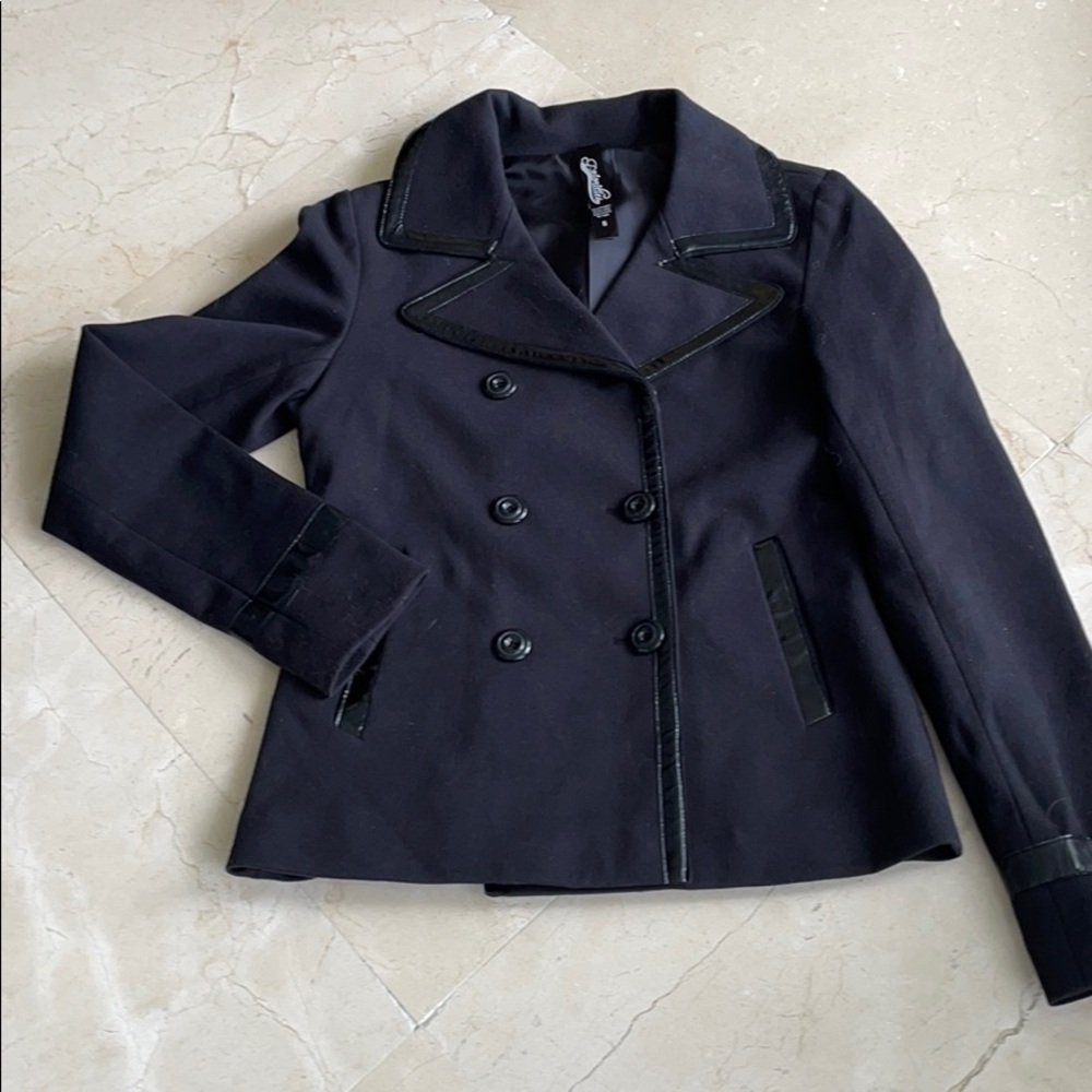 PRIORITIES DOUBLE BREASTED BLACK JACKET